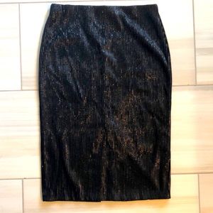 Everleigh black sequence pencil skirt